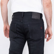 IH-666S-SB - 21oz Selvedge Denim Slim Straight Cut - Superblack Non-Fade