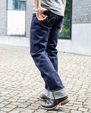 IH-666S-UHR - 21/23oz Ultra Heavy Raw Selvedge Denim Slim Straight Jeans - Indigo