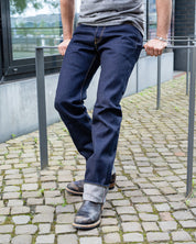 IH-666S-UHR - 21/23oz Ultra Heavy Raw Selvedge Denim Slim Straight Jeans - Indigo
