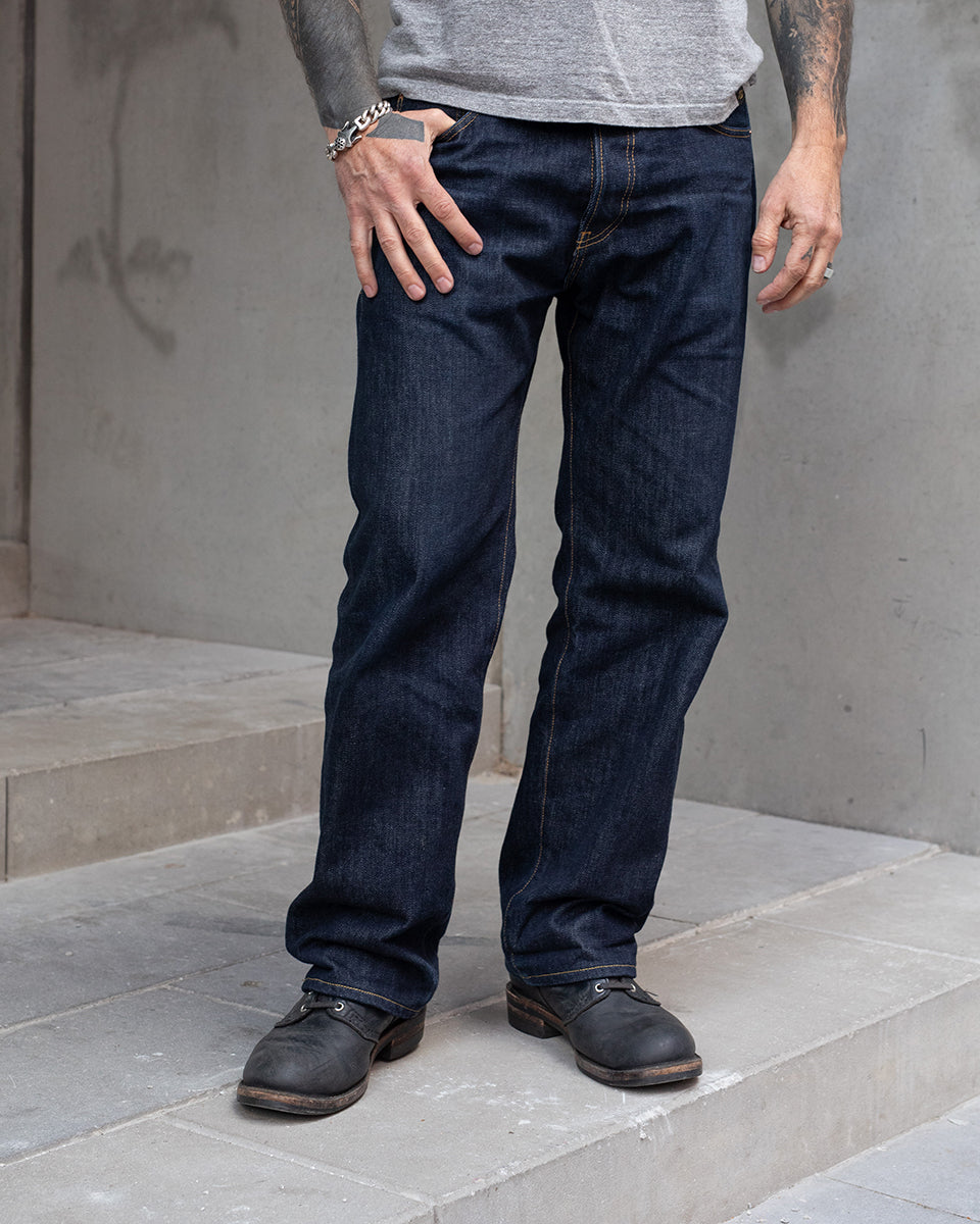 IH-684S-16-GER - Iron Heart Germany 16oz Vintage Selvedge Denim Relaxed Cut Jeans - Indigo