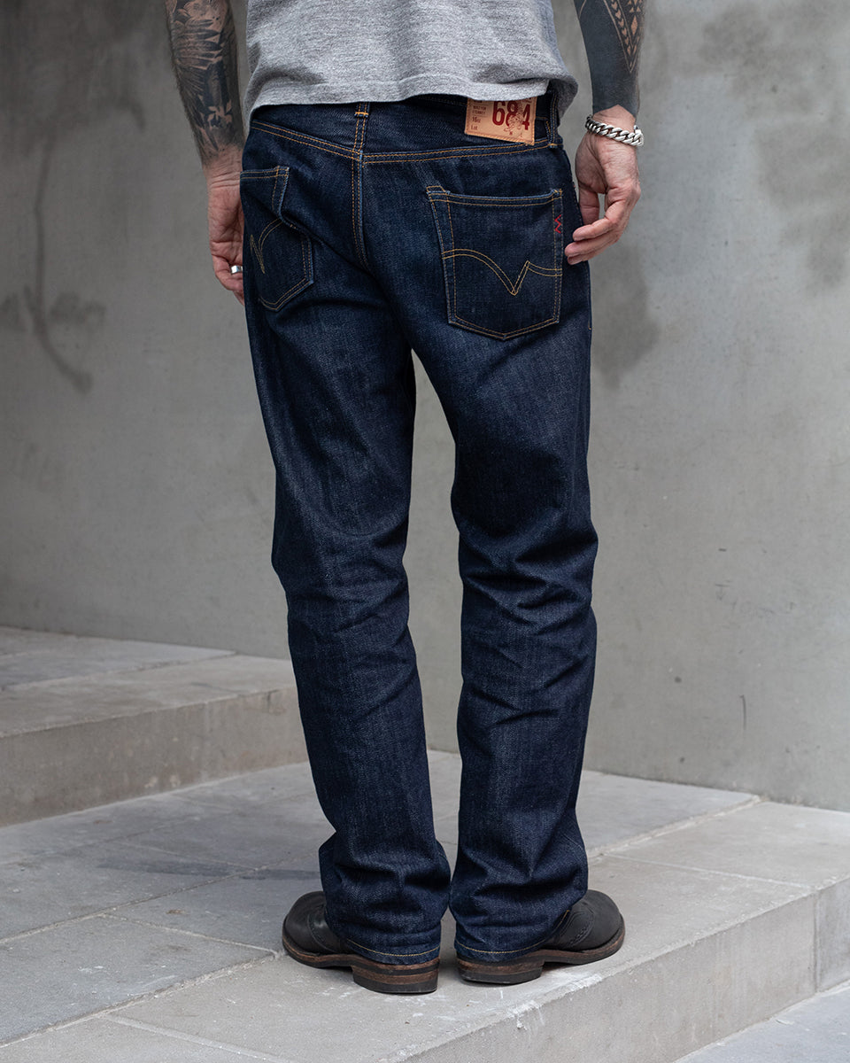IH-684S-16-GER/2 - Iron Heart Germany 16oz Vintage Selvedge Denim Relaxed Cut Jeans - Indigo
