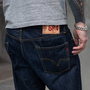 IH-684S-16-GER - Iron Heart Germany 16oz Vintage Selvedge Denim Relaxed Cut Jeans - Indigo
