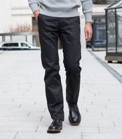 IH-717-BLK - 9oz Mercerised Selvedge Cotton Chinos - Black