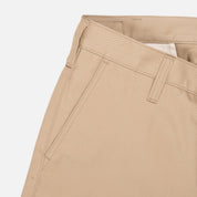 9oz Mercerised Selvedge Cotton Chinos - Khaki