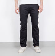 IH-721-BLK - 9oz Mercerised Selvedge Cotton Slim Tapered Chino - Black