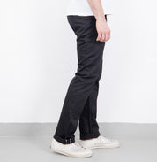 IH-721-BLK - 9oz Mercerised Selvedge Cotton Slim Tapered Chino - Black
