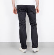 IH-721-BLK - 9oz Mercerised Selvedge Cotton Slim Tapered Chino - Black