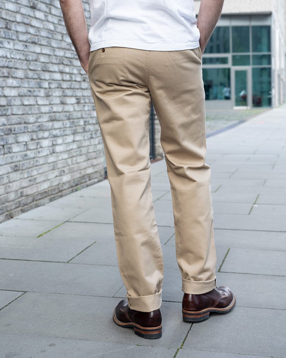 IH-731-KHA - 12oz Heavy Cotton Relaxed Fit Chinos - Khaki – IRON