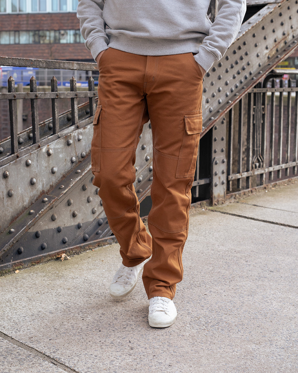 IH-743-BRN - 17oz Duck Cargo Pants - Brown – IRON HEART GERMANY