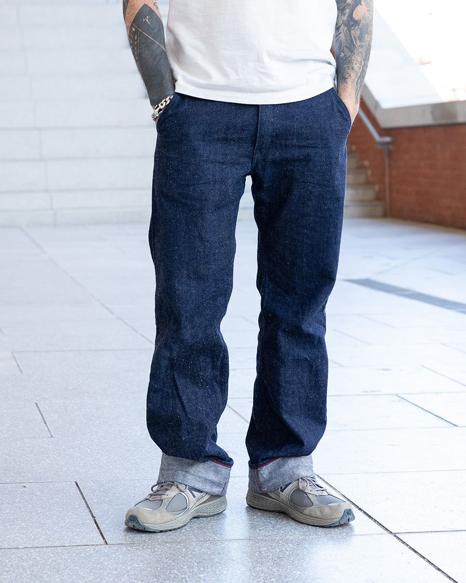 IH-750-IND - FW26 - 12oz Recycled Cotton Denim Wide Work Pants - Indigo