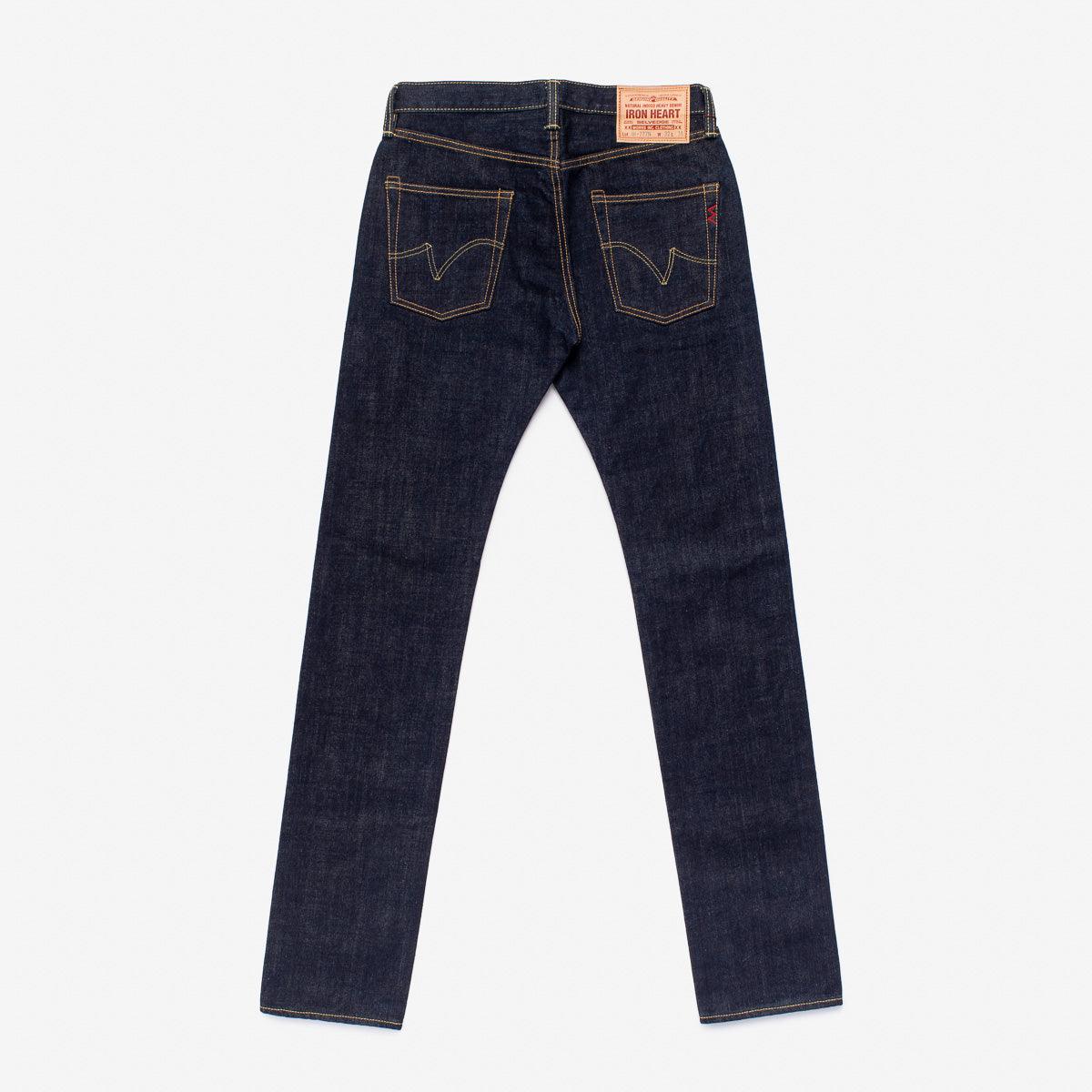 Image showing the IH-777N - 17oz Selvedge Denim Slim Tapered Cut Jeans - Natural Indigo which is a Jeans described by the following info 777, Iron Heart, Jeans, Released, Slim, Tappered and sold on the IRON HEART GERMANY online store