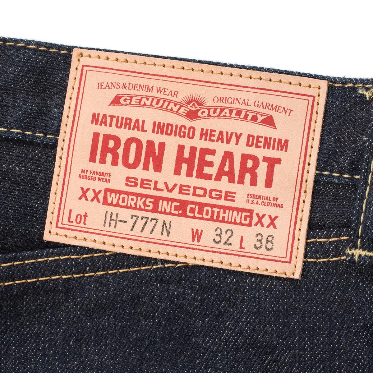 Image showing the IH-777N - 17oz Selvedge Denim Slim Tapered Cut Jeans - Natural Indigo which is a Jeans described by the following info 777, Iron Heart, Jeans, Released, Slim, Tappered and sold on the IRON HEART GERMANY online store