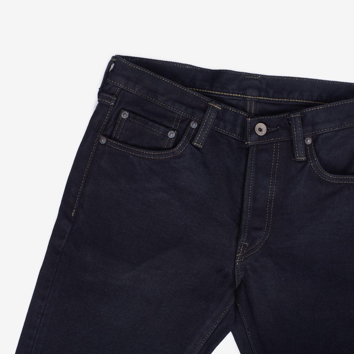 IH-777S-21OD - 21oz Selvedge Denim Slim Tapered Cut Jeans - Indigo Overdyed Black