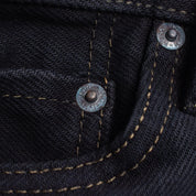 IH-777S-21OD - 21oz Selvedge Denim Slim Tapered Cut Jeans - Indigo Overdyed Black