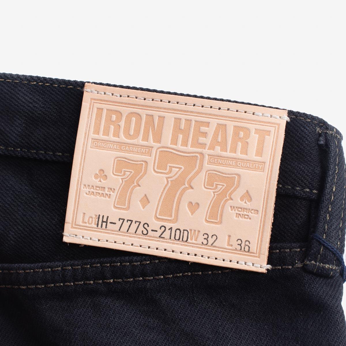 IH-777S-21OD - 21oz Selvedge Denim Slim Tapered Cut Jeans - Indigo Overdyed Black