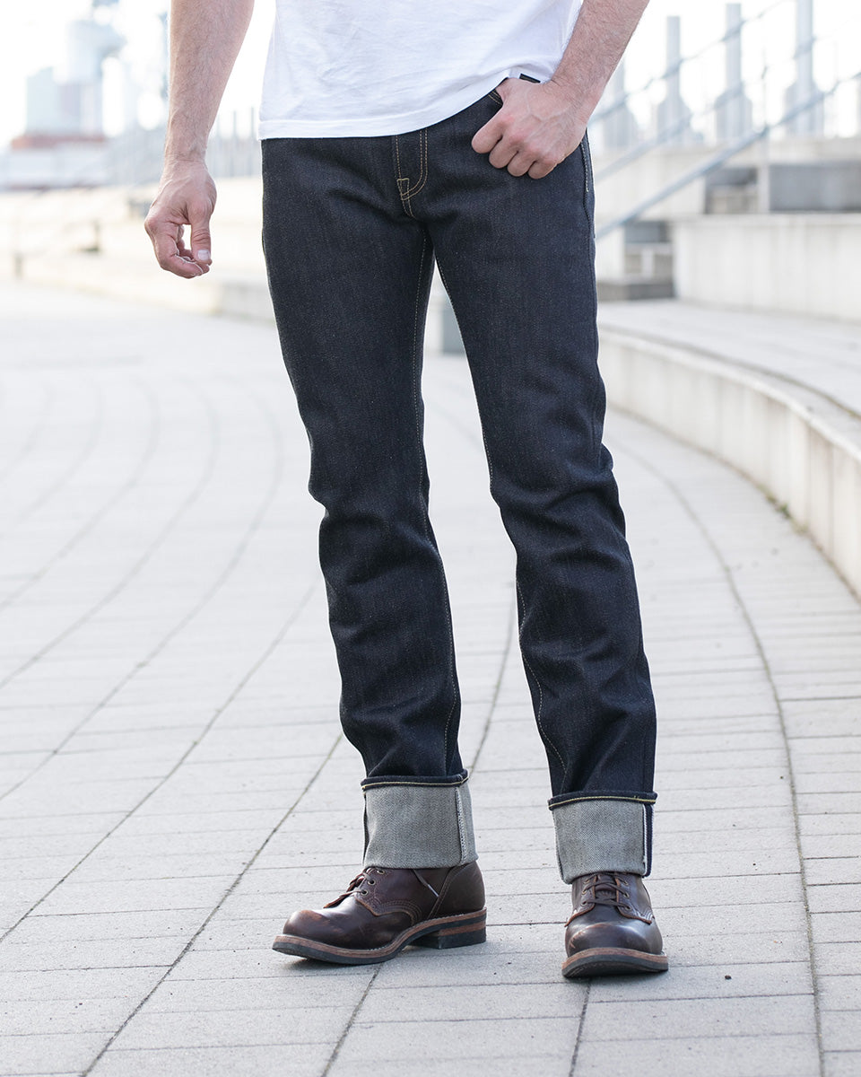 IH-777-XHS - 25oz Selvedge Denim Slim Tapered Cut Jeans - Indigo