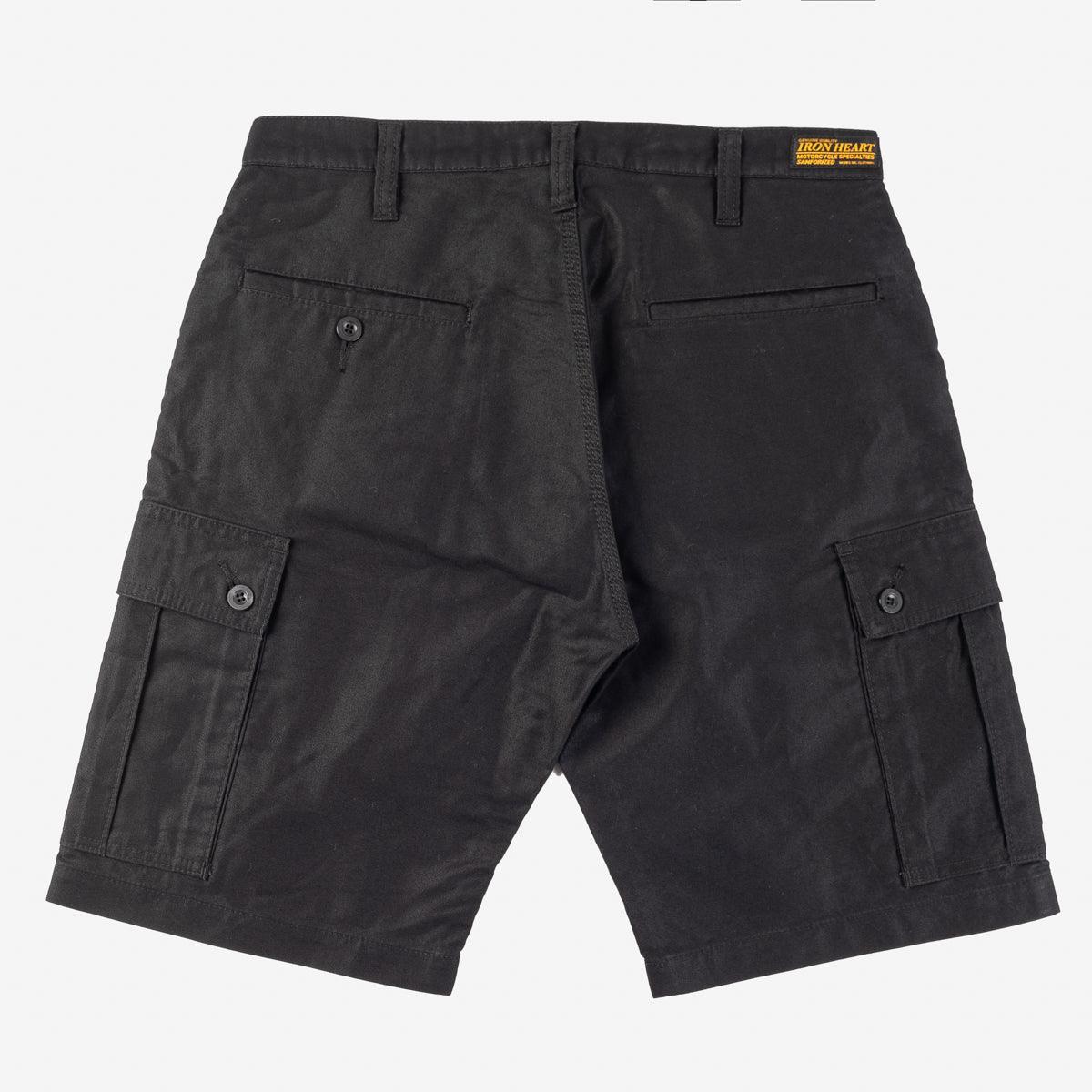 IH-726-BLK - 7.4oz Cotton Whipcord Camp Shorts - Black