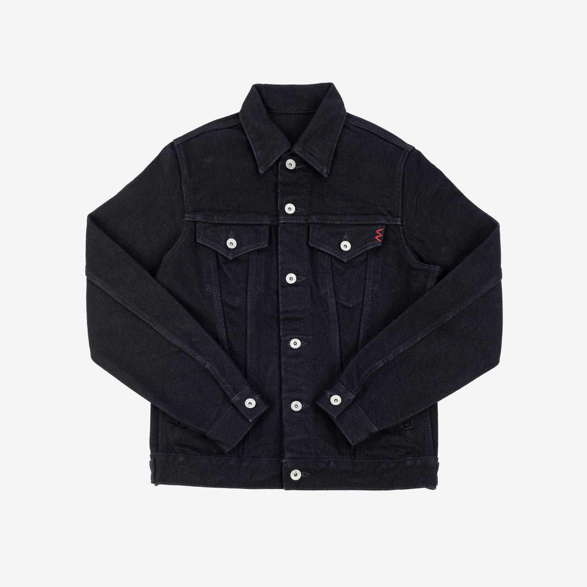 IH-526J-SBG - 21oz Selvedge Denim Modified Type III Jacket - Black (Fades To Grey)