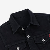 21oz Selvedge Denim Modified Type III Jacket - Black (Fades To Grey)