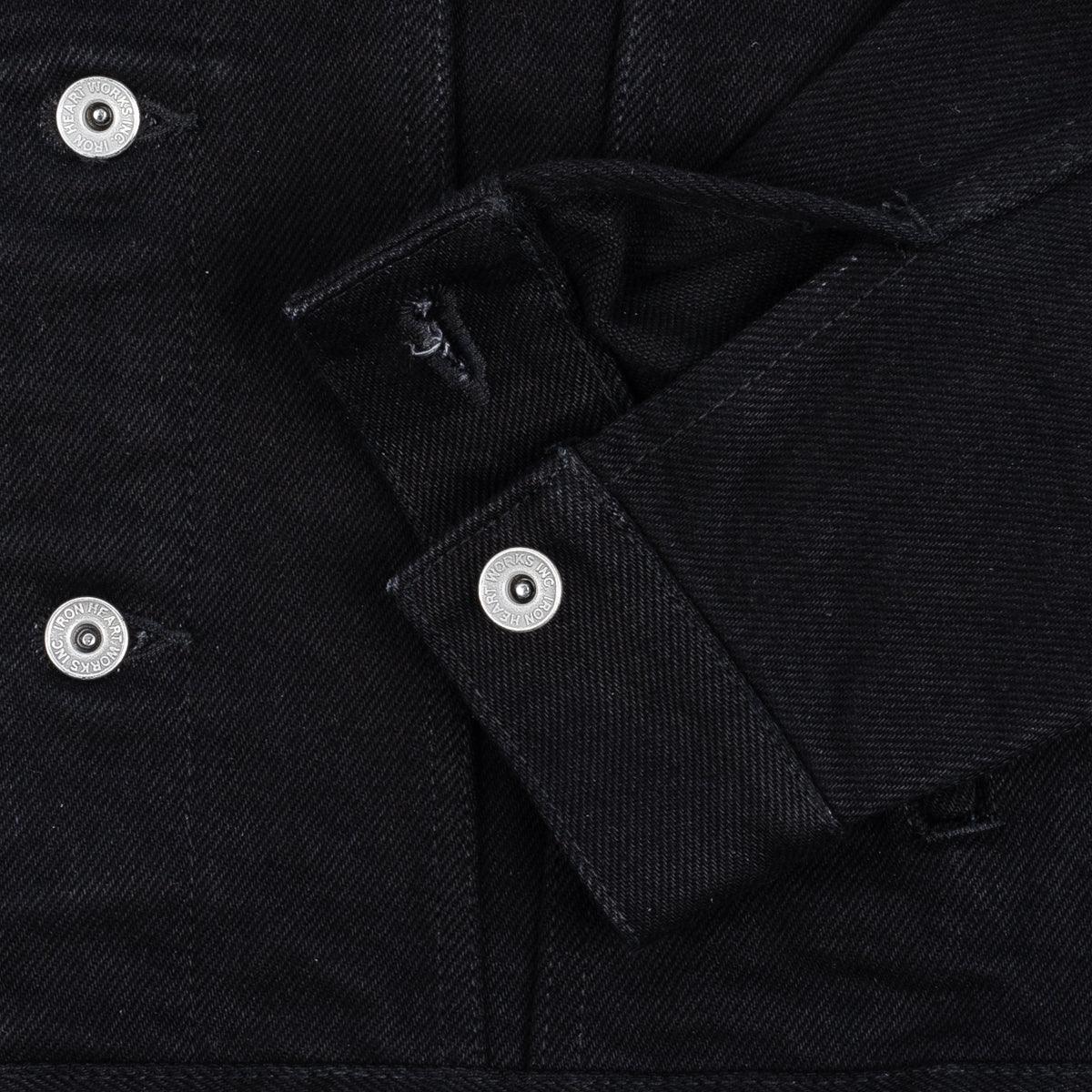 21oz Selvedge Denim Modified Type III Jacket - Black (Fades To Grey)