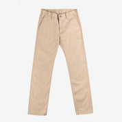 9oz Mercerised Selvedge Cotton Chinos - Khaki