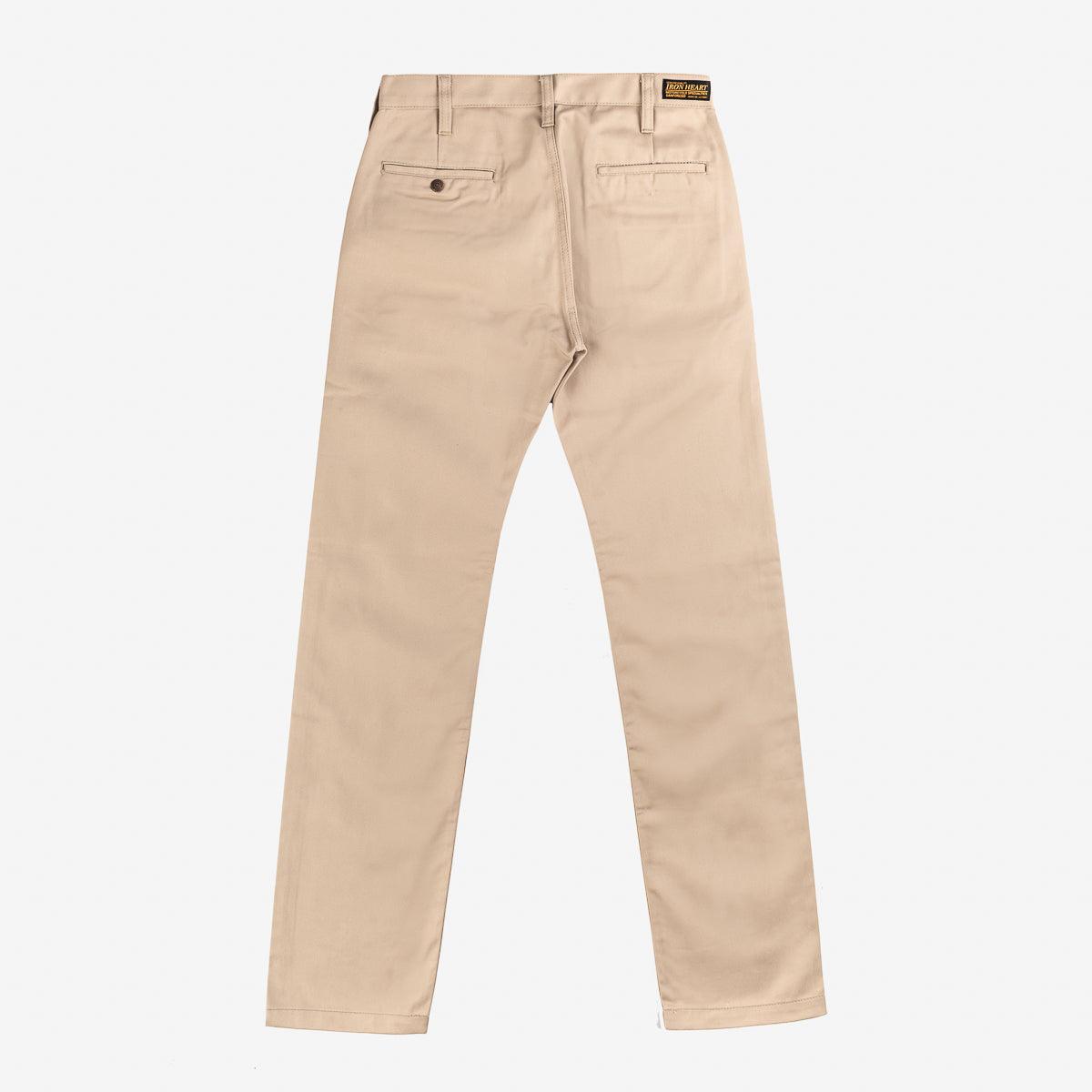 9oz Mercerised Selvedge Cotton Chinos - Khaki