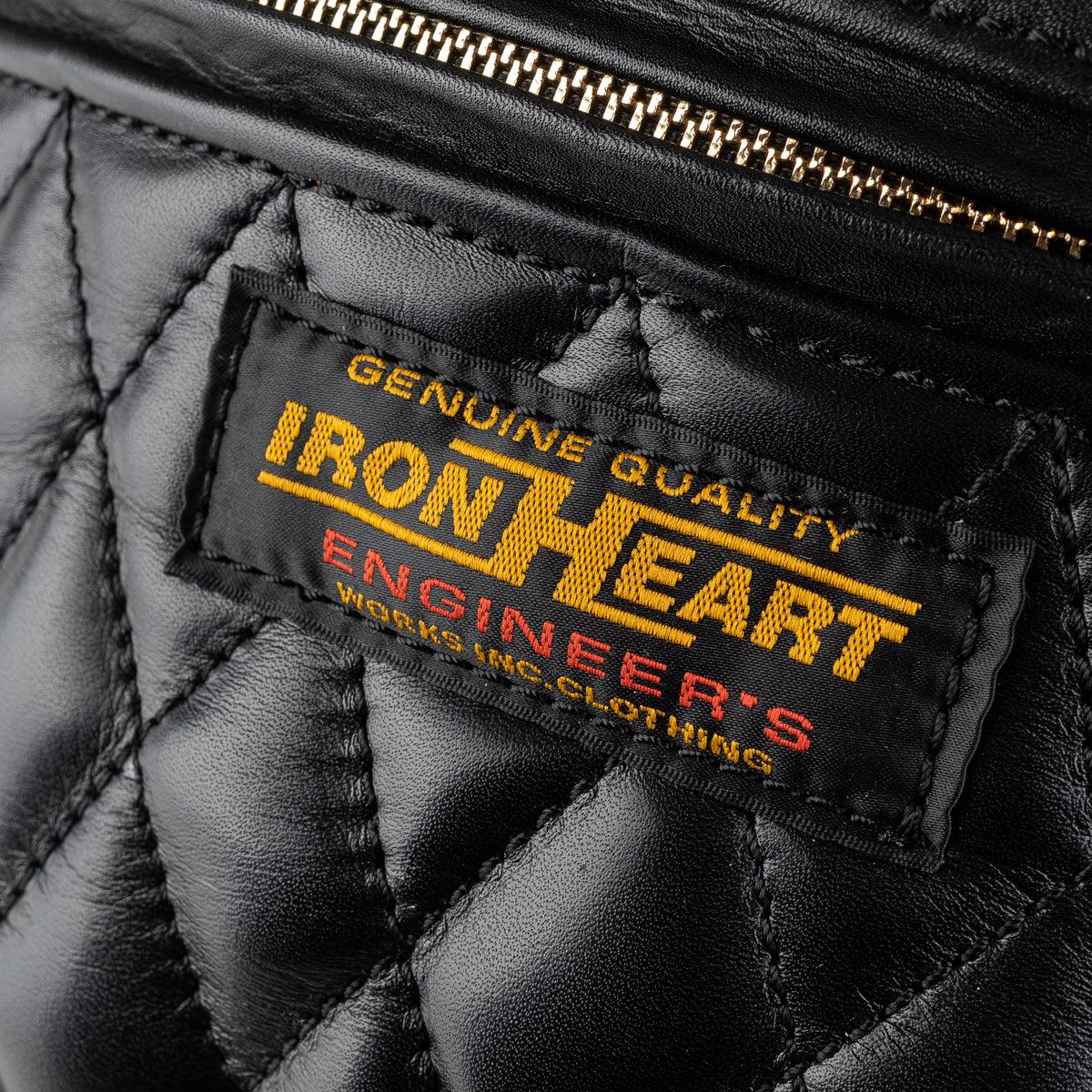 Image showing the IHE-45-BLK - Diamond Stitched Leather Waist Bag - Black which is a Others described by the following info Accessories, Iron Heart, New, Others, Released and sold on the IRON HEART GERMANY online store