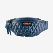 Image showing the IHE-45-NAV - Diamond Stitched Leather Waist Bag - Navy which is a Others described by the following info Accessories, Iron Heart, New, Others, Released and sold on the IRON HEART GERMANY online store