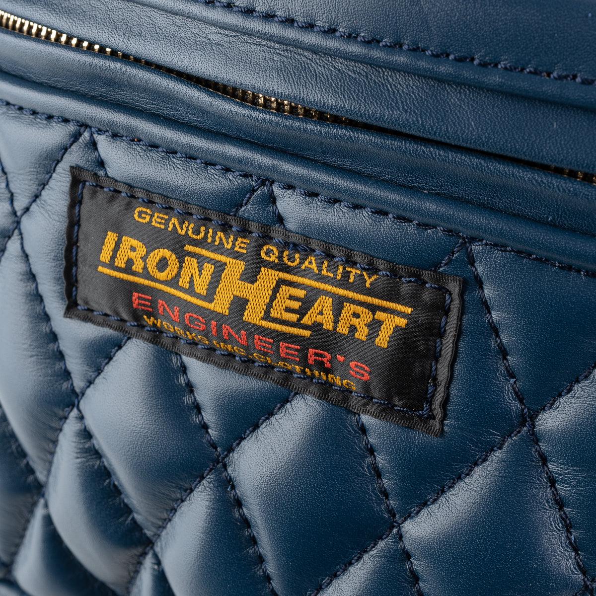 Image showing the IHE-45-NAV - Diamond Stitched Leather Waist Bag - Navy which is a Others described by the following info Accessories, Iron Heart, New, Others, Released and sold on the IRON HEART GERMANY online store