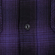 IHSH-265-PUR - Ultra Heavy Flannel Ombré Check Work Shirt - Purple/Black