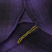 IHSH-265-PUR - Ultra Heavy Flannel Ombré Check Work Shirt - Purple/Black
