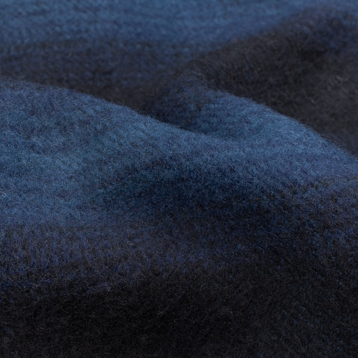 IHSH-265-NAV- Ultra Heavy Flannel Ombré Check Work Shirt - Navy/Black