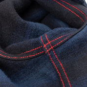 IHSH-265-NAV- Ultra Heavy Flannel Ombré Check Work Shirt - Navy/Black
