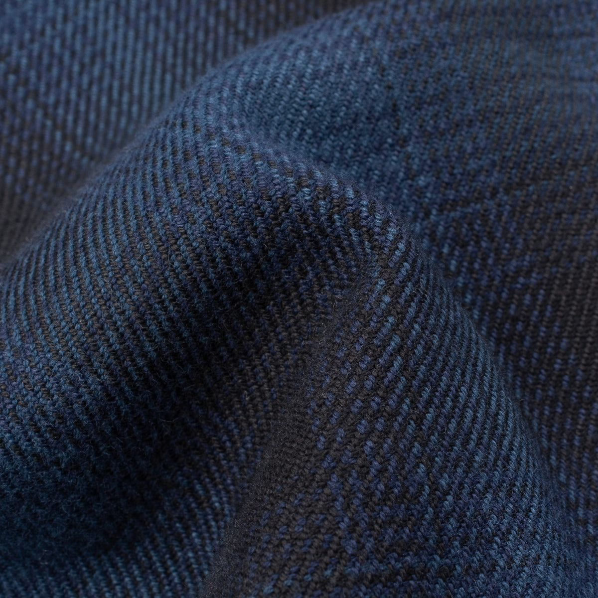 IHSH-265-NAV- Ultra Heavy Flannel Ombré Check Work Shirt - Navy/Black