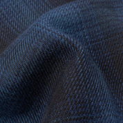 IHSH-265-NAV- Ultra Heavy Flannel Ombré Check Work Shirt - Navy/Black