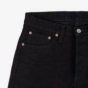 14oz Selvedge Denim Slim Straight Cut Jeans - Black/Black