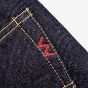 Image showing the IH-888S-142 - 14oz Selvedge Denim Medium/High Rise Tapered Cut Jeans - Indigo which is a Jeans described by the following info 888, Bottoms, Iron Heart, Jeans, Released, Tappered and sold on the IRON HEART GERMANY online store