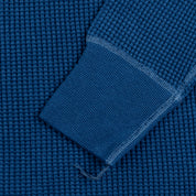 IHTL-1301-IND - Waffle Knit Thermal Long Sleeved Crew Neck - Indigo