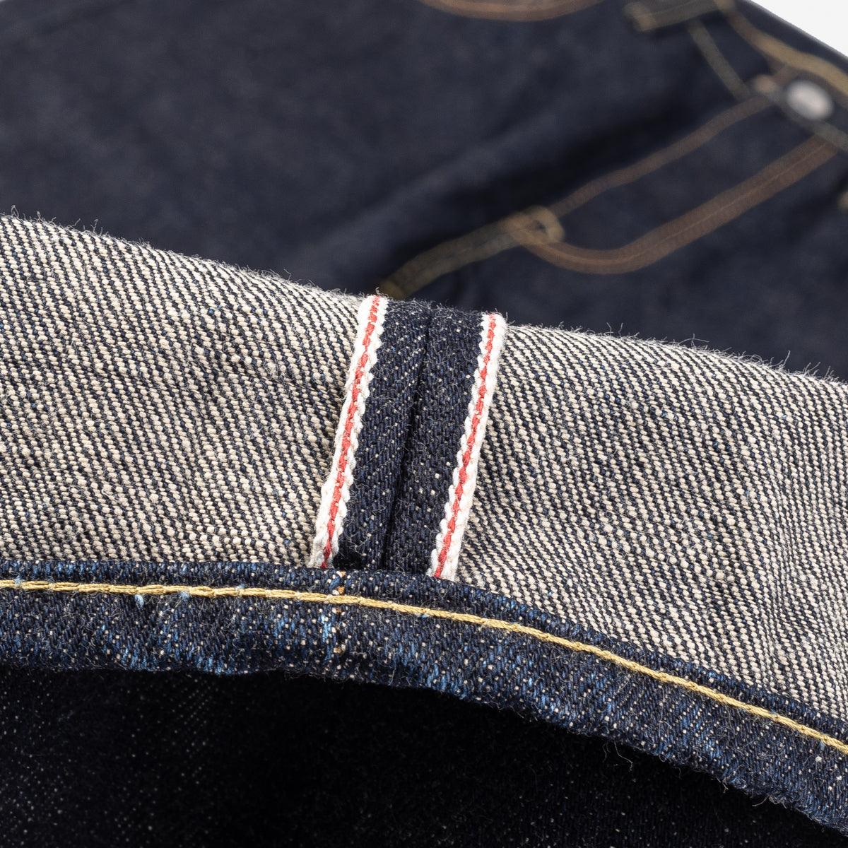 18oz Vintage Selvedge Denim Slim Tapered Cut Jeans - Indigo