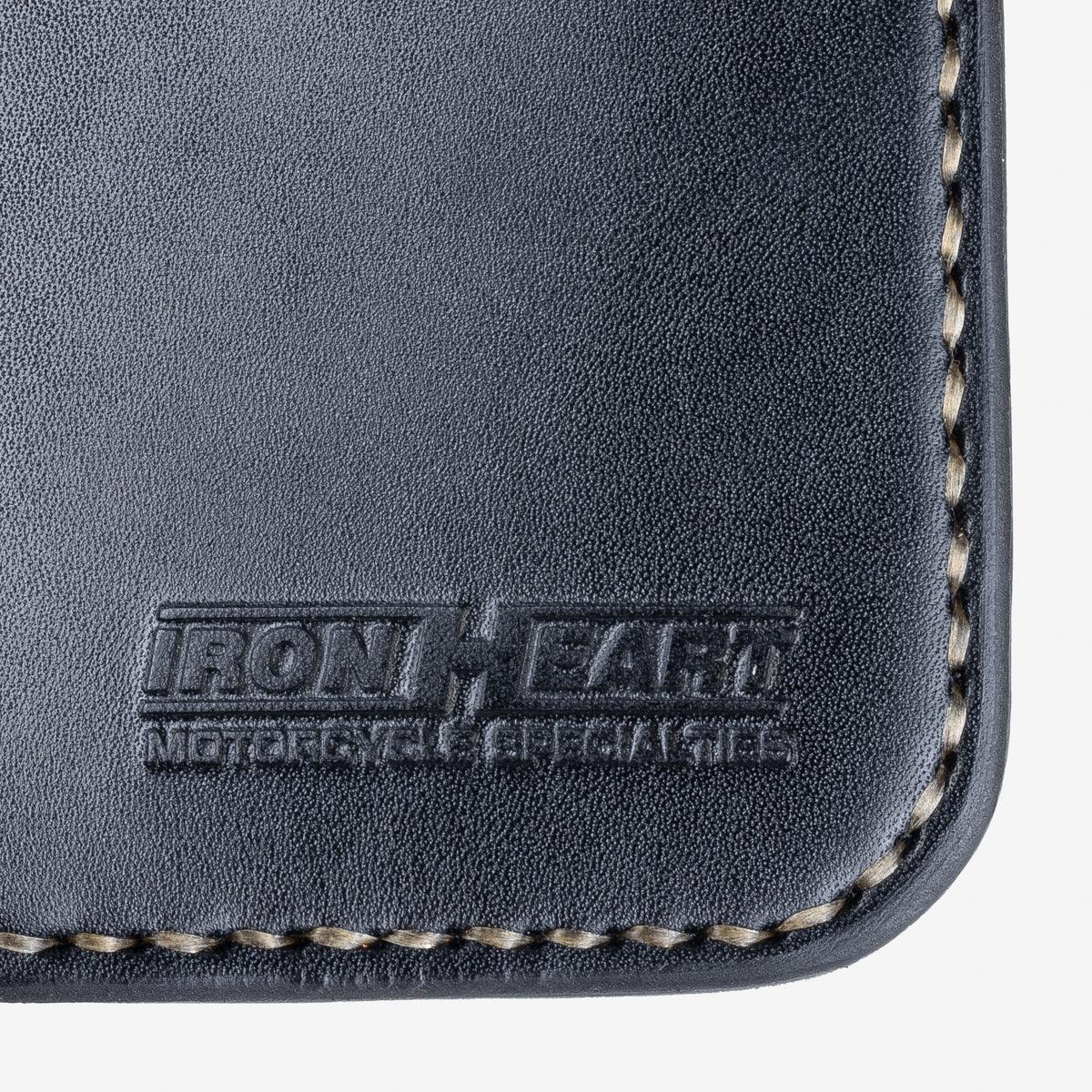 Image showing the IHG-02-NAV - Medium Shell Cordovan Wallet - Navy Blue which is a WALLETS AND CHAINS described by the following info Accessories, Iron Heart, Released, WALLETS AND CHAINS and sold on the IRON HEART GERMANY online store