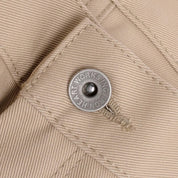 9oz Mercerised Selvedge Cotton Chinos - Khaki