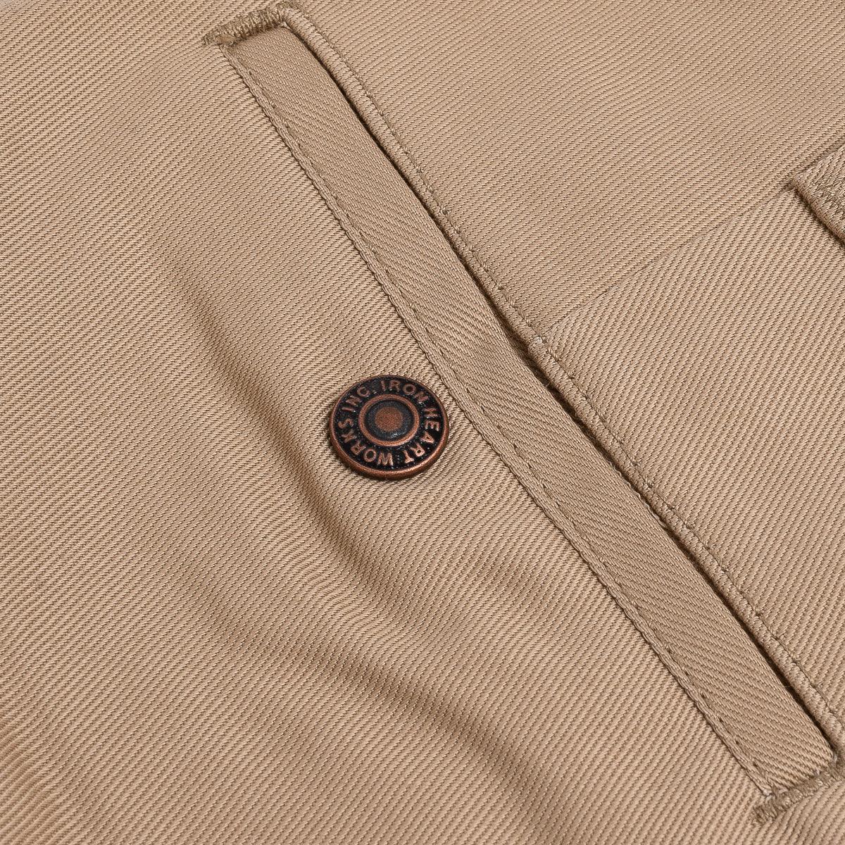 9oz Mercerised Selvedge Cotton Chinos - Khaki