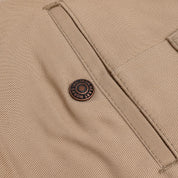 9oz Mercerised Selvedge Cotton Chinos - Khaki