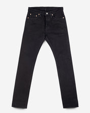 IH-555S-SBG - 21oz Selvedge Denim Slim Cut Jeans - Superblack (Fades To Grey)