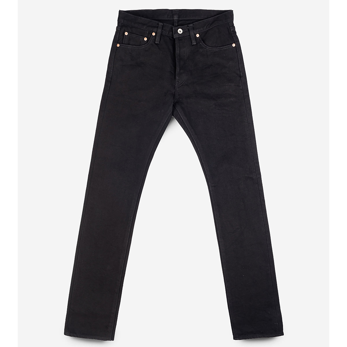 IH-555S-SBG - 21oz Selvedge Denim Slim Cut Jeans - Superblack (Fades To Grey)