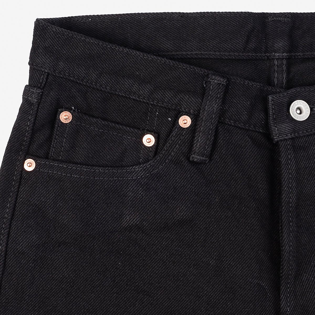 IH-555S-SBG - 21oz Selvedge Denim Slim Cut Jeans - Superblack (Fades To Grey)
