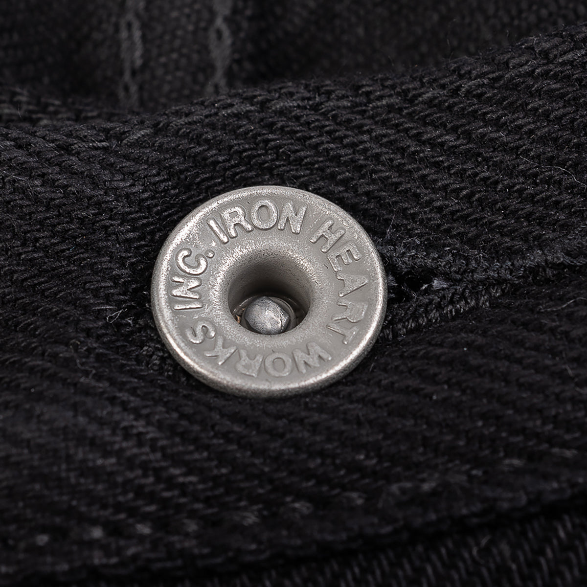 IH-555S-SBG - 21oz Selvedge Denim Slim Cut Jeans - Superblack (Fades To Grey)