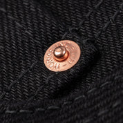 IH-555S-SBG - 21oz Selvedge Denim Slim Cut Jeans - Superblack (Fades To Grey)