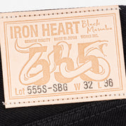 IH-555S-SBG - 21oz Selvedge Denim Slim Cut Jeans - Superblack (Fades To Grey)