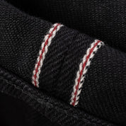 IH-555S-SBG - 21oz Selvedge Denim Slim Cut Jeans - Superblack (Fades To Grey)